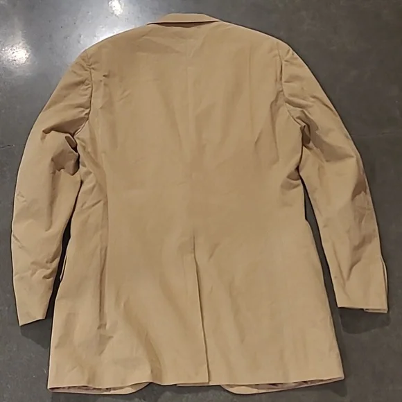 POLO BY RALPH LAUREN TAN 100% COTTON SPORT COAT BLAZER MADE IN ITALY - Picture 11 of 13